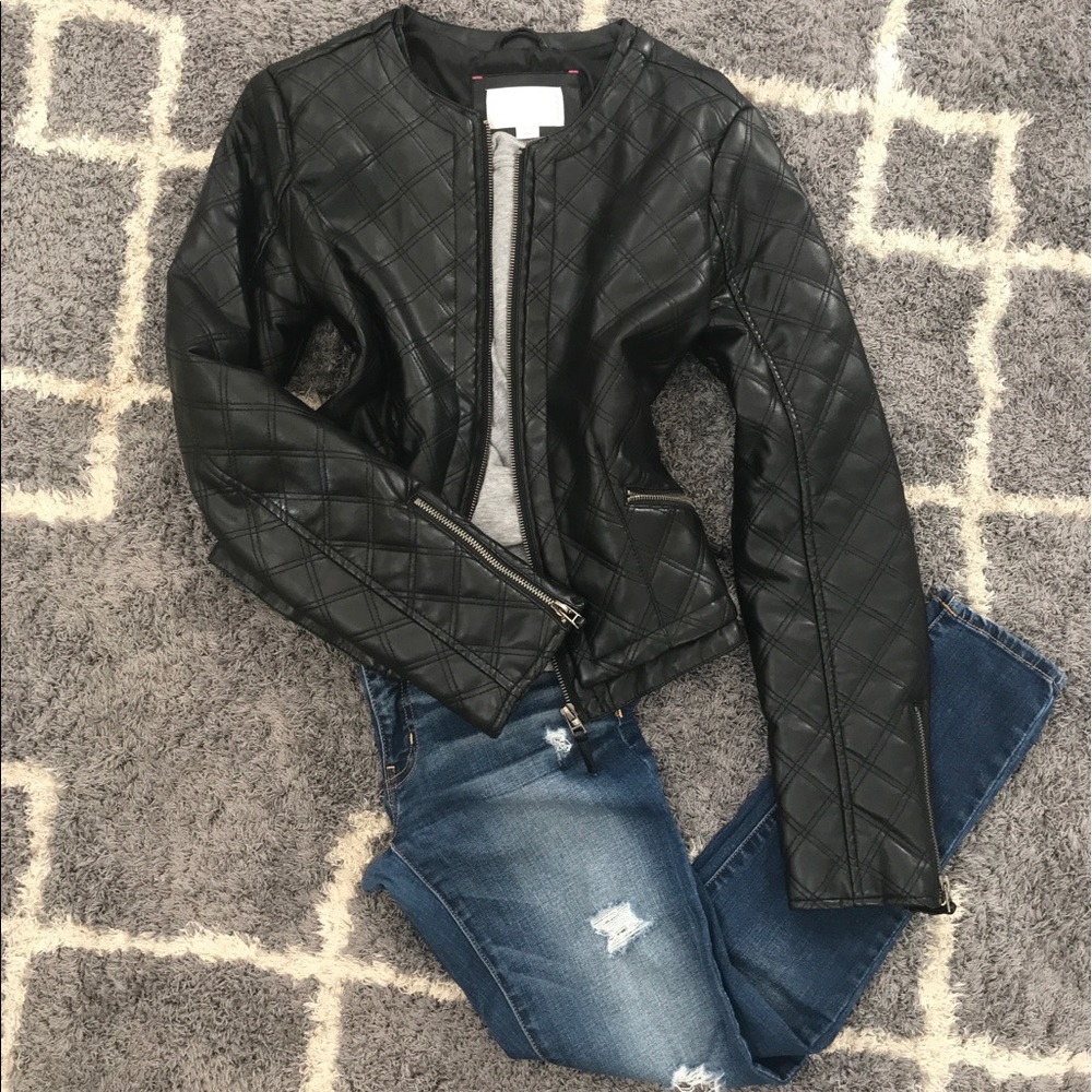 Faux leather jacket